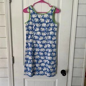 Lilly Pulitzer Women's Sleeveless Bay Blue Tusk Sun Shift Dress 0 NWT